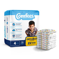 Comfees Attends Healthcare CMF-4-Comfees Premium Diapers, Unisex, Baby, Tab Closure, Size 4, Baby Diapers (CS/124)