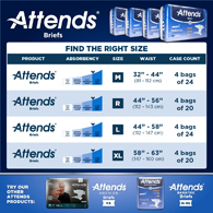Attends DDA DermaDry Advance Briefs-Case Quantities