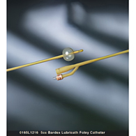 Bardex Lubricath Bard 0165L14-Bardex Lubricath Foley Catheter, 14 Fr, Short, Standard Tip, Indwelling (CS/12)