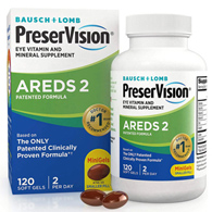PreserVision Areds 2 Bausch & Lomb 24208069762-PreserVision Areds 2 Ascorbic Acid/Vitamin E Eye Supplement, Vitamins (BT/120)