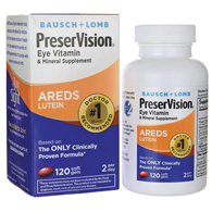 PreserVision Bausch & Lomb 32420863211-PreserVision AREDS Lutein Multivitamin Supplement, Vitamins & Minerals (BX/120)