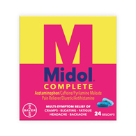 Midol Complete Bayer 12843017253-Midol Complete Gelcaps, Pain Relief (BX) - Midol Complete Gelcaps