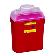 BD 305457 Sharps Container, Hinged Snap-On Lid, 6 gal, Clear (EA/1)