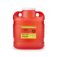 BD 305489 Red Sharps Container, 6.9 qt, 11-1/2 x 8-3/4 x 5-1/2 in (CS)