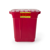 BD 305615 Sharps Container, Hinged Lid, 9 gal, Red (EA/1)
