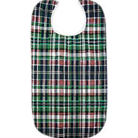 Beck's Classic BIBP1834QLTSNP Quilted Adult Bib, Highland Blue Plaid, 18 x 34 in., Bibs (DZ)