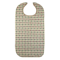 Beck's Classic PTW1834QLTSNP Quilted Adult Bib, Autumn Beige Plaid, 18 x 34 in., Bibs (DZ)