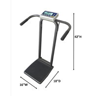 Befour MX308 Bariatric Tilt & Roll Portable Handrail Scale