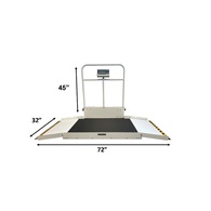 Befour ADA-Compliant Dual-Ramp Folding Wheelchair Scale w/ Handrail - 1000 lb Capacity - MX480D-ADA