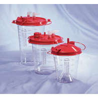 Hi-Flow Bemis Healthcare 434410-Hi-Flow Rigid Suction Canister for use with Bemis Quick-Drain Systems, 1200 mL (CS/48)