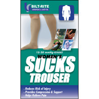 Bilt-Rite 10-70500-SM Womens Trouser Socks-15-20 mmHg-Khaki-Small