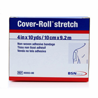 Cover-Roll Stretch BSN Medical 45553-Cover-Roll Stretch Nonwoven Polyester Dressing Retention Tape, 4 in x 10 yd (BX/1)