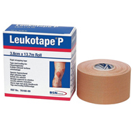 Leukotape P BSN Medical 76168-Leukotape P Rayon/Zinc Oxide Orthopedic Corrective Tape, 1-1/2 in x 15 yd, Beige (RL/1)