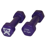 CanDo 10-0551-2 Vinyl Coated Dumbbell-2 lb-Violet-Pair