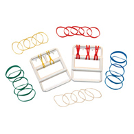 CanDo 10-1800 Rubber-Band Hand Exerciser, 25 Bands 2X-Lgt. to HVY