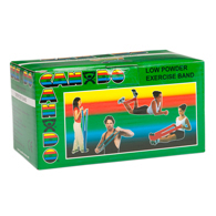 CanDo 10-5213 Low Powder Exercise Band - 6 yd Roll - Green-Medium
