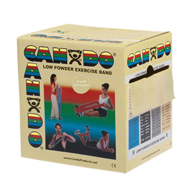 CanDo 10-5270 Low Powder Exercise Band - 25 yd Roll - Tan-XX-Light