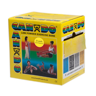 CanDo 10-5271 Low Powder Exercise Band - 25 yd Roll - Yellow-X-Light