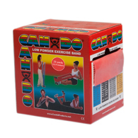 CanDo 10-5272 Low Powder Exercise Band - 25 yd Roll - Red-Light