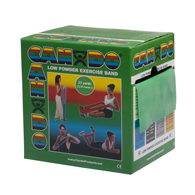 CanDo 10-5273 Low Powder Exercise Band - 25 yd Roll - Green-Medium
