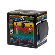 CanDo 10-5275 Low Powder Exercise Band - 25 yd Roll - Black-X-Heavy