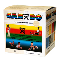 CanDo 10-5630 Latex Free Exercise Band - 25 yd Roll - Tan-XX-Light