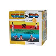 CanDo 10-5638 Latex Free Exercise Band-25 Yard Rolls-5 Piece Set