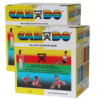 CanDo 10-5651 Latex Free Exercise Band - 100 yd/Pack-Yellow-X-Light