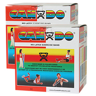 CanDo 10-5652 Latex Free Exercise Band - 100 yd/Pack-Red-Light
