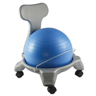CanDo 30-1795Plastic Mobile Ball Chair with Back-14" Ball