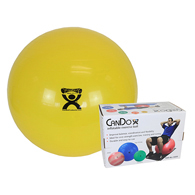 CanDo 30-1801B Inflatable Exercise Ball, Yellow, 18", Retail Box