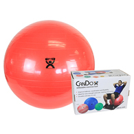 CanDo 30-1804B Inflatable Exercise Ball, Red, 30", Retail Box
