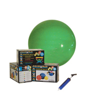 CanDo 30-1847 30" Inflatable Exercise Ball w/ Pump, Red, Retail Box