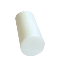 CanDo 30-2101 PE Foam Roller, White, 6" x 12", Round