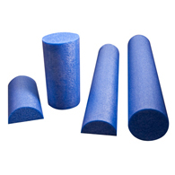 CanDo 30-2150 PE Foam Roller, Blue, 6" x 36", Round