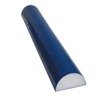 CanDo 30-2245 PE Foam Roller, TufCoat Finish, Blue, 4" x 36", Half Round