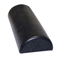 CanDo 30-2291 Composite Foam Roller, Black, Extra Firm, 6"x12", Half Round