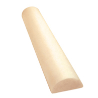 CanDo 30-2333 Antimicrobial PE Foam Roller, Beige, 6" x 12", Half Round