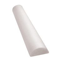 CanDo Full-Skin Extruded PE Foam Roller, White, 6ft Dia., Half Round