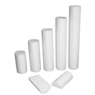 CanDo Slim PE Foam Roller, White, 3" Dia. - Round and Half Round