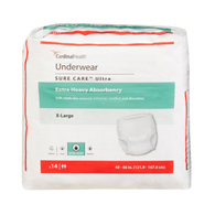 Sure Care Ultra Cardinal 1455-Sure Care Ultra Extra Heavy Absorbent Underwear, Extra Large, Underwear (PK/14)