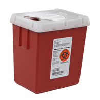 Cardinal 1522SA AutoDrop Phlebotomy Sharps Container, 2.2 qt, 7-1/4 x 6-1/2 x 4-1/2 in (CS)