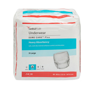 Sure Care Plus Cardinal 1625-Sure Care Plus Heavy Absorbent Underwear, Extra Large, Underwear (BG)