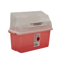 GatorGuard Jr Cardinal 31353603-GatorGuard Safety In-Room Sharps Container, 5 Quart, 14 x 6 x 13 in, Receptacles (CS/14)