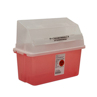 GatorGuard Jr Cardinal 31353603-GatorGuard Safety In-Room Sharps Container, 5 Quart, 14 x 6 x 13 in, Receptacles (EA/1)