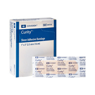 Curity Cardinal 44119-Curity Sheer Adhesive Strip, 1 x 3 Inch, Adhesive Bandages (CS)