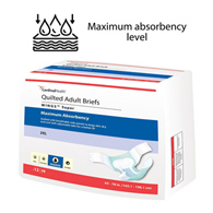 Wings Super Cardinal 67093-Wings Super Maximum Absorbency Incontinence Brief, 2XL, Adult Briefs & (BG/12)