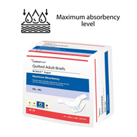 Wings Bariatric Cardinal 67095-Wings Unisex Adult Incontinence Brief, Tab Closure, 3Extra Large, Disposable, Heavy (BG/8)