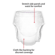 Curity Cardinal 70074A-Curity Youth Pants Unisex, Disposable, Tear Away Seams, Large, Heavy Absorbency, 60 to 125 lb (BG/14)