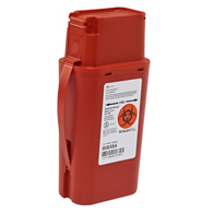 Cardinal 8303SA SharpSafety Sharps Transport Container, 1 qt, 8-3/4 x 2-1/2 x 4-1/2 in (CS)
